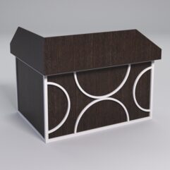 Стол эргономичный офисный СЭ-14А (правосторонний) с экраном СТРОНГ в стиле ЛОФТ декор №1, Дуб Венге + металлический каркас Белый