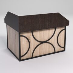 Стол эргономичный офисный СЭ-14А (правосторонний) с экраном СТРОНГ в стиле ЛОФТ декор №1, Дуб Венге и Дуб Сонома