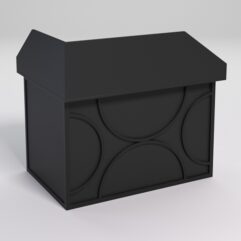 Стол эргономичный офисный СЭ-16А (правосторонний) с экраном СТРОНГ в стиле ЛОФТ декор №1, Черный