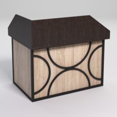 Стол эргономичный офисный СЭ-16А (правосторонний) с экраном СТРОНГ в стиле ЛОФТ декор №1, Дуб Венге и Дуб Сонома