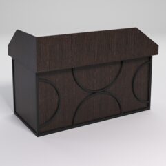 Стол эргономичный офисный СЭ-18А (правосторонний) с экраном СТРОНГ в стиле ЛОФТ декор №1, Дуб Венге