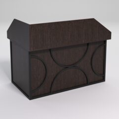 Стол эргономичный офисный СЭ-20А (правосторонний) с экраном СТРОНГ в стиле ЛОФТ декор №1, Дуб Венге