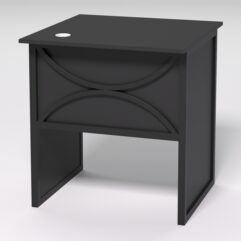 Стол приставной офисный С-01 СТРОНГ в стиле ЛОФТ декор №1, Черный