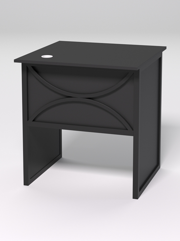 Стол приставной офисный С-01 СТРОНГ в стиле ЛОФТ декор №1, Черный