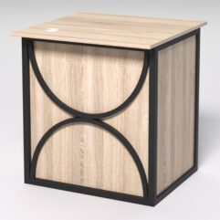 Стол приставной офисный С-01А СТРОНГ в стиле ЛОФТ декор №1, Дуб Сонома