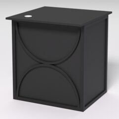 Стол приставной офисный С-01А СТРОНГ в стиле ЛОФТ декор №1, Черный