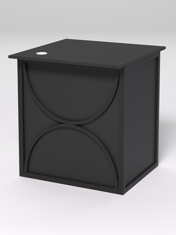 Стол приставной офисный С-01А СТРОНГ в стиле ЛОФТ декор №1, Черный