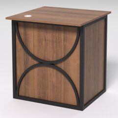 Стол приставной офисный С-01А СТРОНГ в стиле ЛОФТ декор №1, Орех