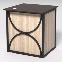 Стол приставной офисный С-01А СТРОНГ в стиле ЛОФТ декор №1, Дуб Венге и Дуб Сонома