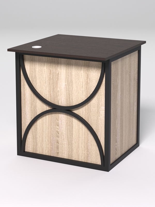 Стол приставной офисный С-01А СТРОНГ в стиле ЛОФТ декор №1, Дуб Венге и Дуб Сонома