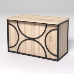 Стол рабочий офисный С-02А СТРОНГ в стиле ЛОФТ декор №1, Дуб Сонома