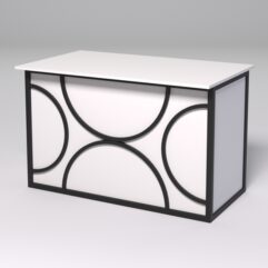 Стол рабочий офисный С-02А СТРОНГ в стиле ЛОФТ декор №1, Белый