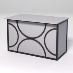 Стол рабочий офисный С-02А СТРОНГ в стиле ЛОФТ декор №1, Серый