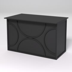 Стол рабочий офисный С-02А СТРОНГ в стиле ЛОФТ декор №1, Черный