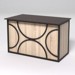 Стол рабочий офисный С-02А СТРОНГ в стиле ЛОФТ декор №1, Дуб Венге и Дуб Сонома