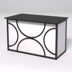 Стол рабочий офисный С-02А СТРОНГ в стиле ЛОФТ декор №1, Черный и Белый