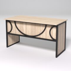 Стол рабочий офисный С-03 СТРОНГ в стиле ЛОФТ декор №1, Дуб Сонома