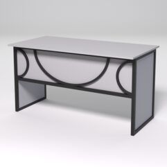 Стол рабочий офисный С-03 СТРОНГ в стиле ЛОФТ декор №1, Серый