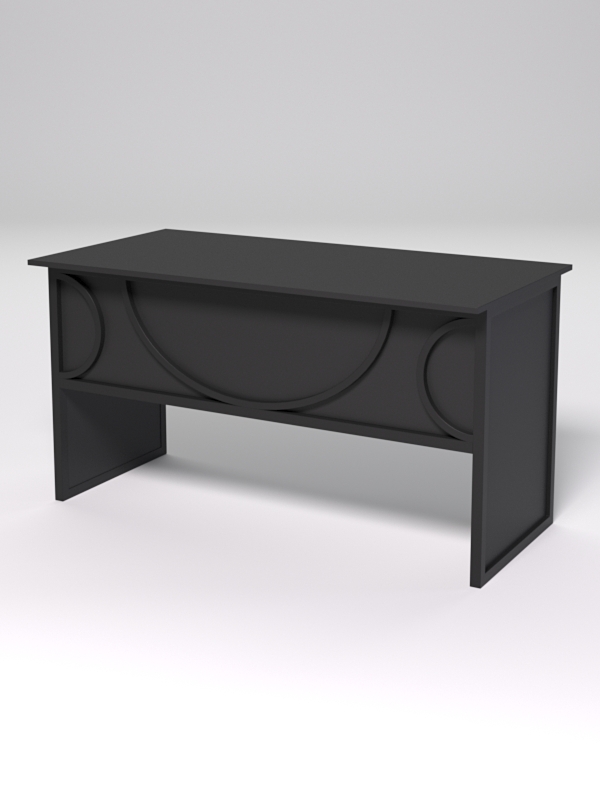 Стол рабочий офисный С-03 СТРОНГ в стиле ЛОФТ декор №1, Черный