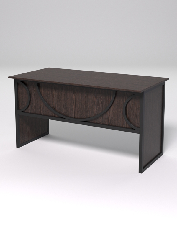 Стол рабочий офисный С-03 СТРОНГ в стиле ЛОФТ декор №1, Дуб Венге