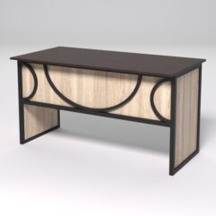 Стол рабочий офисный С-03 СТРОНГ в стиле ЛОФТ декор №1, Дуб Венге и Дуб Сонома