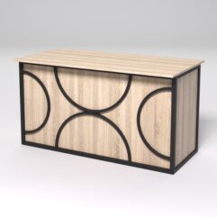 Стол рабочий офисный С-03А СТРОНГ в стиле ЛОФТ декор №1, Дуб Сонома