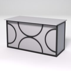 Стол рабочий офисный С-03А СТРОНГ в стиле ЛОФТ декор №1, Серый