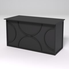 Стол рабочий офисный С-03А СТРОНГ в стиле ЛОФТ декор №1, Черный