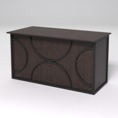 Стол рабочий офисный С-03А СТРОНГ в стиле ЛОФТ декор №1, Дуб Венге