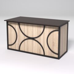 Стол рабочий офисный С-03А СТРОНГ в стиле ЛОФТ декор №1, Дуб Венге и Дуб Сонома