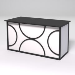 Стол рабочий офисный С-03А СТРОНГ в стиле ЛОФТ декор №1, Черный и Белый