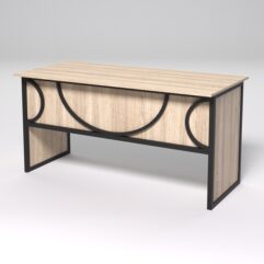 Стол рабочий офисный С-04 СТРОНГ в стиле ЛОФТ декор №1, Дуб Сонома