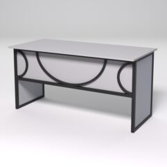 Стол рабочий офисный С-04 СТРОНГ в стиле ЛОФТ декор №1, Серый