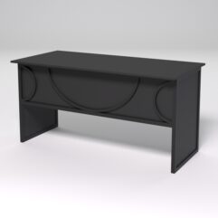 Стол рабочий офисный С-04 СТРОНГ в стиле ЛОФТ декор №1, Черный