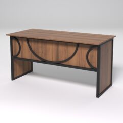 Стол рабочий офисный С-04 СТРОНГ в стиле ЛОФТ декор №1, Орех