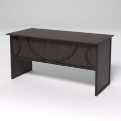 Стол рабочий офисный С-04 СТРОНГ в стиле ЛОФТ декор №1, Дуб Венге