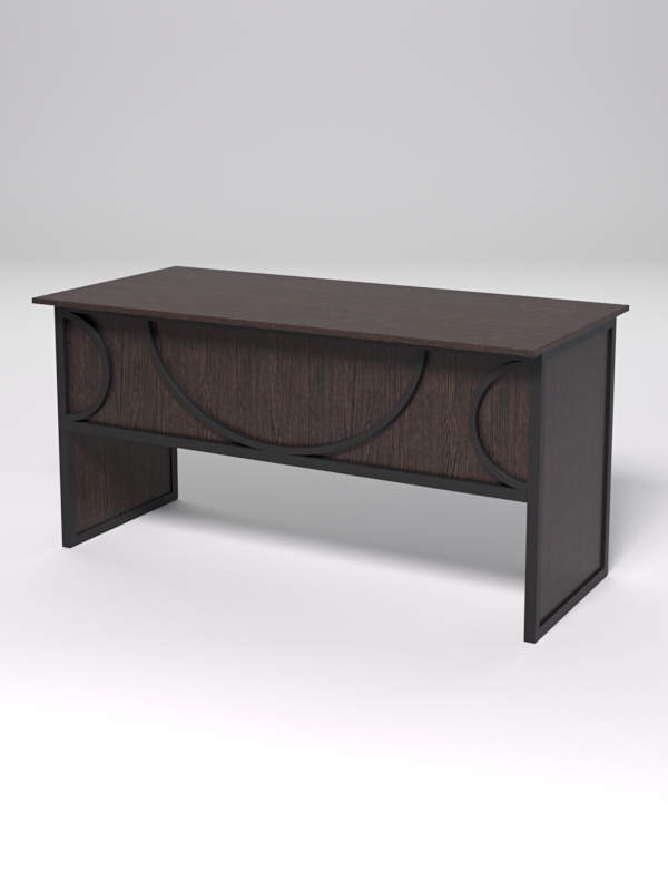 Стол рабочий офисный С-04 СТРОНГ в стиле ЛОФТ декор №1, Дуб Венге