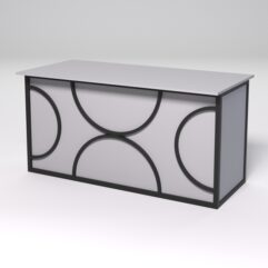 Стол рабочий офисный С-04А СТРОНГ в стиле ЛОФТ декор №1, Серый