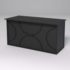 Стол рабочий офисный С-04А СТРОНГ в стиле ЛОФТ декор №1, Черный