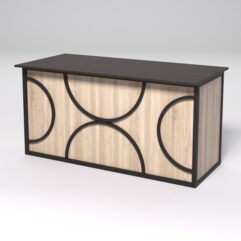 Стол рабочий офисный С-04А СТРОНГ в стиле ЛОФТ декор №1, Дуб Венге и Дуб Сонома