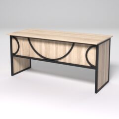 Стол рабочий офисный С-05 СТРОНГ в стиле ЛОФТ декор №1, Дуб Сонома