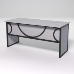 Стол рабочий офисный С-05 СТРОНГ в стиле ЛОФТ декор №1, Серый