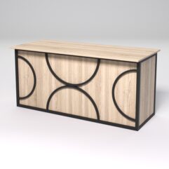 Стол рабочий офисный С-05А СТРОНГ в стиле ЛОФТ декор №1, Дуб Сонома