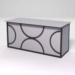 Стол рабочий офисный С-05А СТРОНГ в стиле ЛОФТ декор №1, Серый