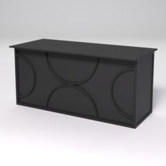 Стол рабочий офисный С-05А СТРОНГ в стиле ЛОФТ декор №1, Черный