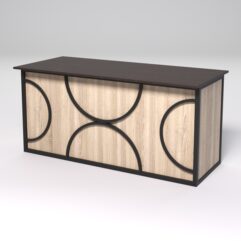 Стол рабочий офисный С-05А СТРОНГ в стиле ЛОФТ декор №1, Дуб Венге и Дуб Сонома