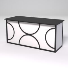 Стол рабочий офисный С-05А СТРОНГ в стиле ЛОФТ декор №1, Черный и Белый