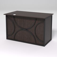 Стол однотумбовый офисный С-06А (левосторонний) СТРОНГ в стиле ЛОФТ декор №1, Дуб Венге