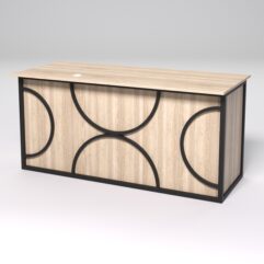 Стол двухтумбовый офисный С-07А СТРОНГ в стиле ЛОФТ декор №1, Дуб Сонома