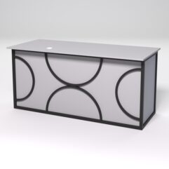 Стол двухтумбовый офисный С-07А СТРОНГ в стиле ЛОФТ декор №1, Серый